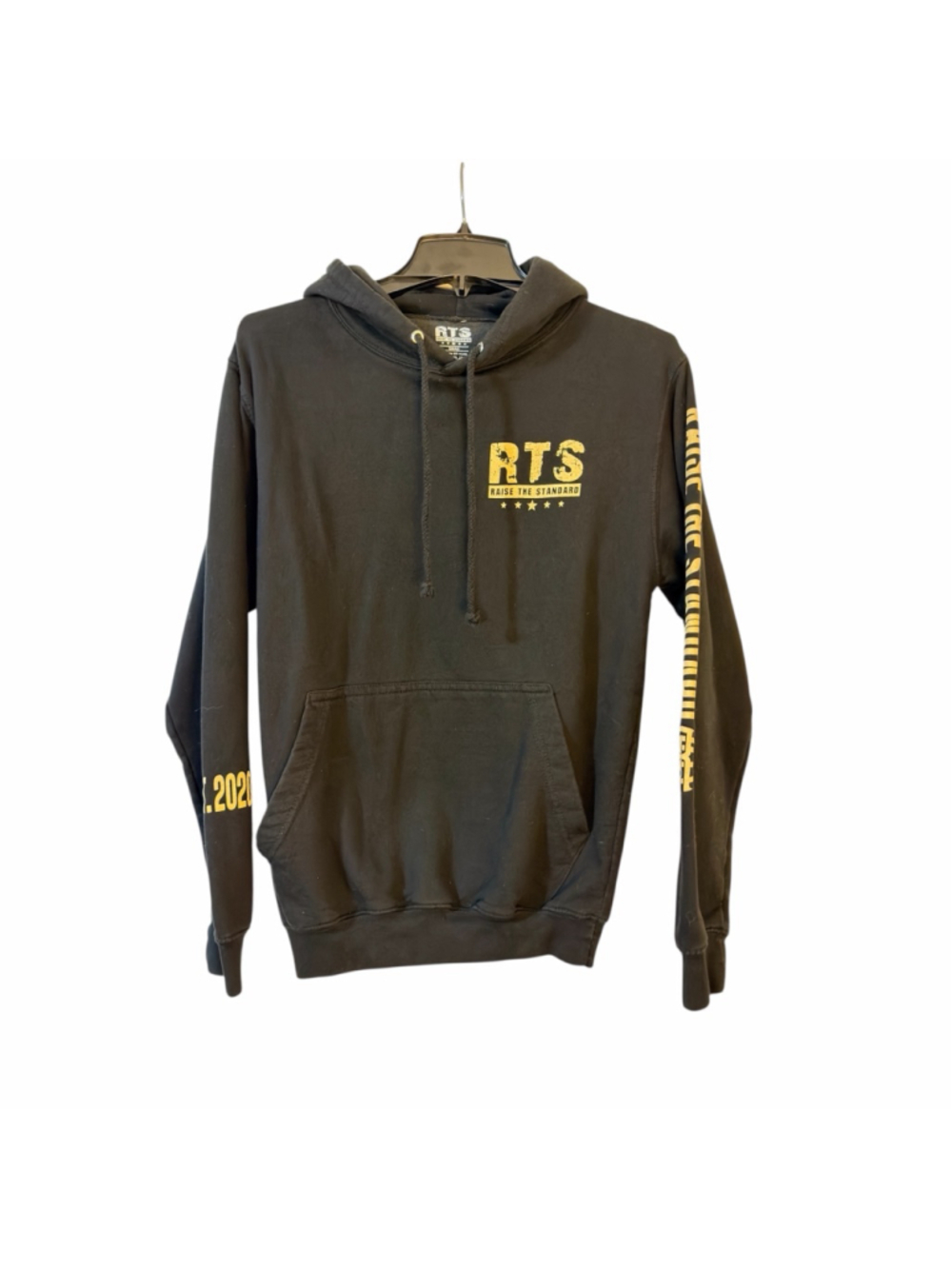 RTS Raise The Standard Men's Black Pullover Hoodie - Size S - b3
